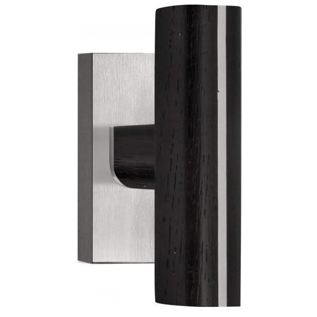 Formani PBT22-DK draaikiepgarnituur niet afsluitbaar mat roestvast staal/ eikenhout zwart rechts/links draaiend)