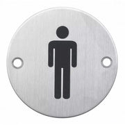 hdd pro Pictogram Man+Vrouw Rond Inox Plus