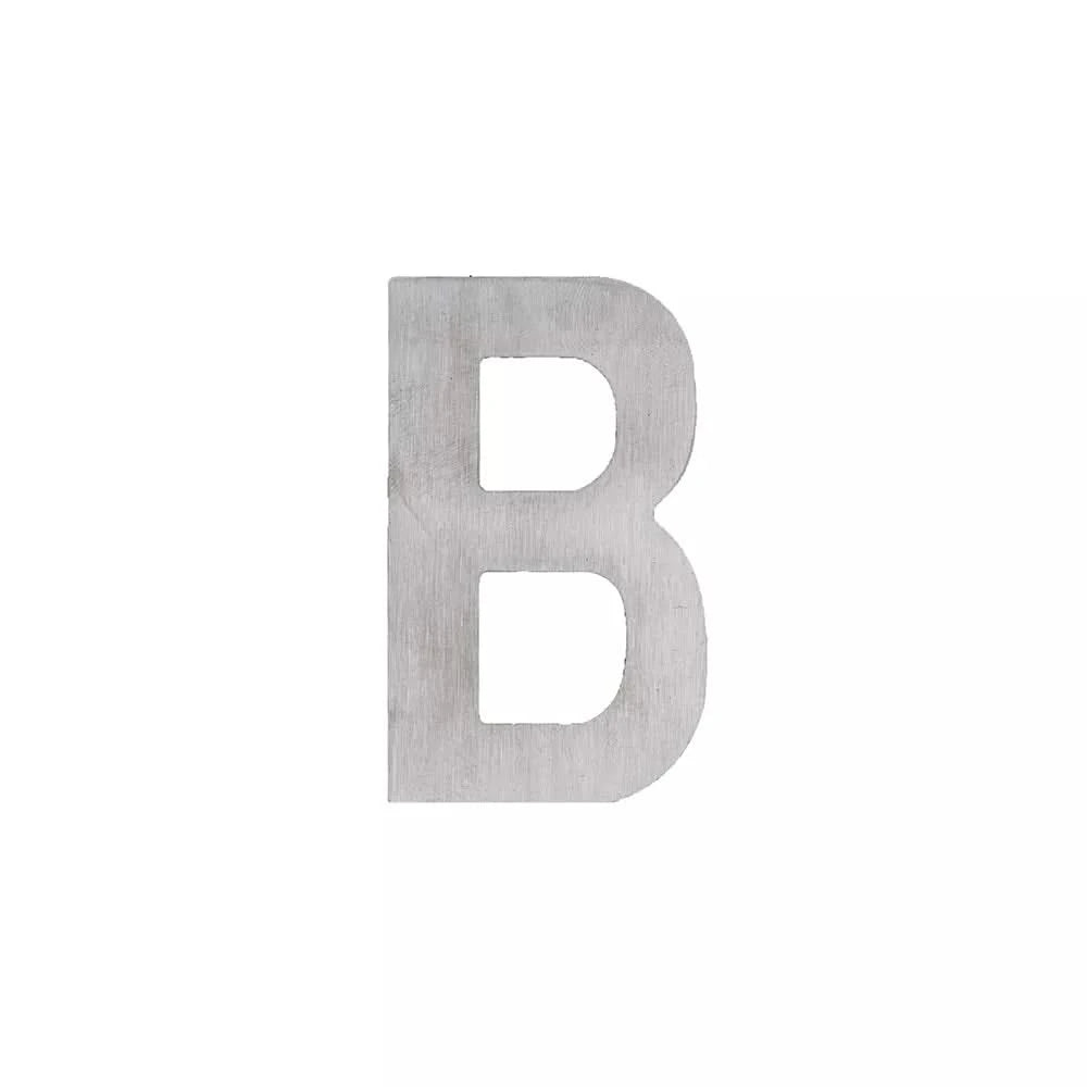 HDD Pro Huisletter Plat Klein Zelfklevend B Inox Plus