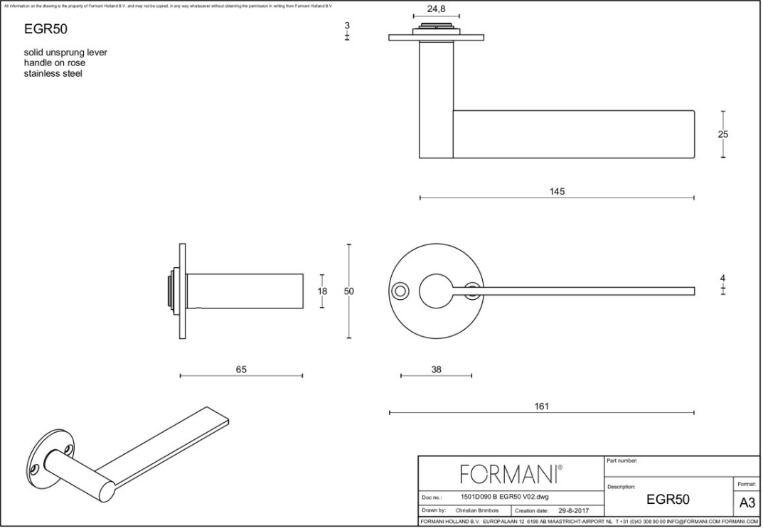 Formani | Deurkruk | Mathieu Bruls | EGR50 | mat zwart