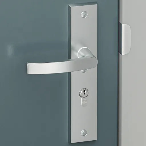 AXA Veiligheidsbeslag Edge Plus kruk Wing+Blok PC55 anti-kerntrek aluminium naturel - Deurbeslag-expert