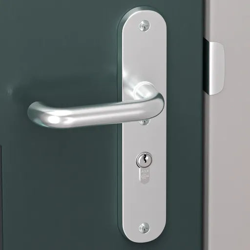 AXA Veiligheidsbeslag Oval Plus kruk Wing+U PC72 anti-kerntrek aluminium naturel - Deurbeslag-expert