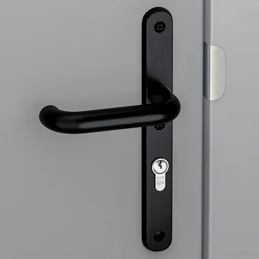 AXA Veiligheidsbeslag Oval Plus smal kruk Wing+U PC92 anti-kerntrek zwart - Deurbeslag-expert