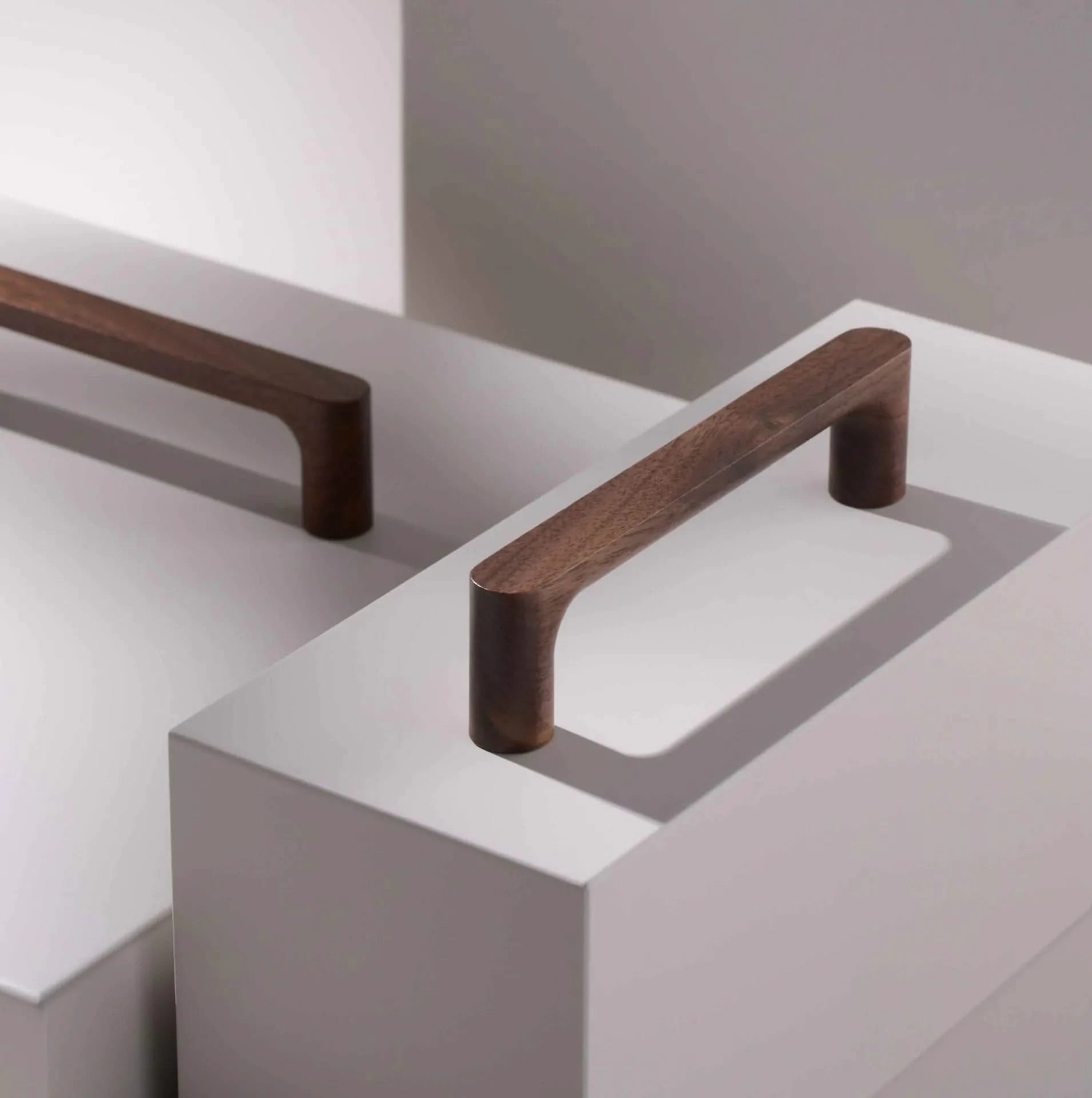 Staalimex Houten Handgreep 208mm - Silkeborg - Walnoot - Deurbeslag-expert