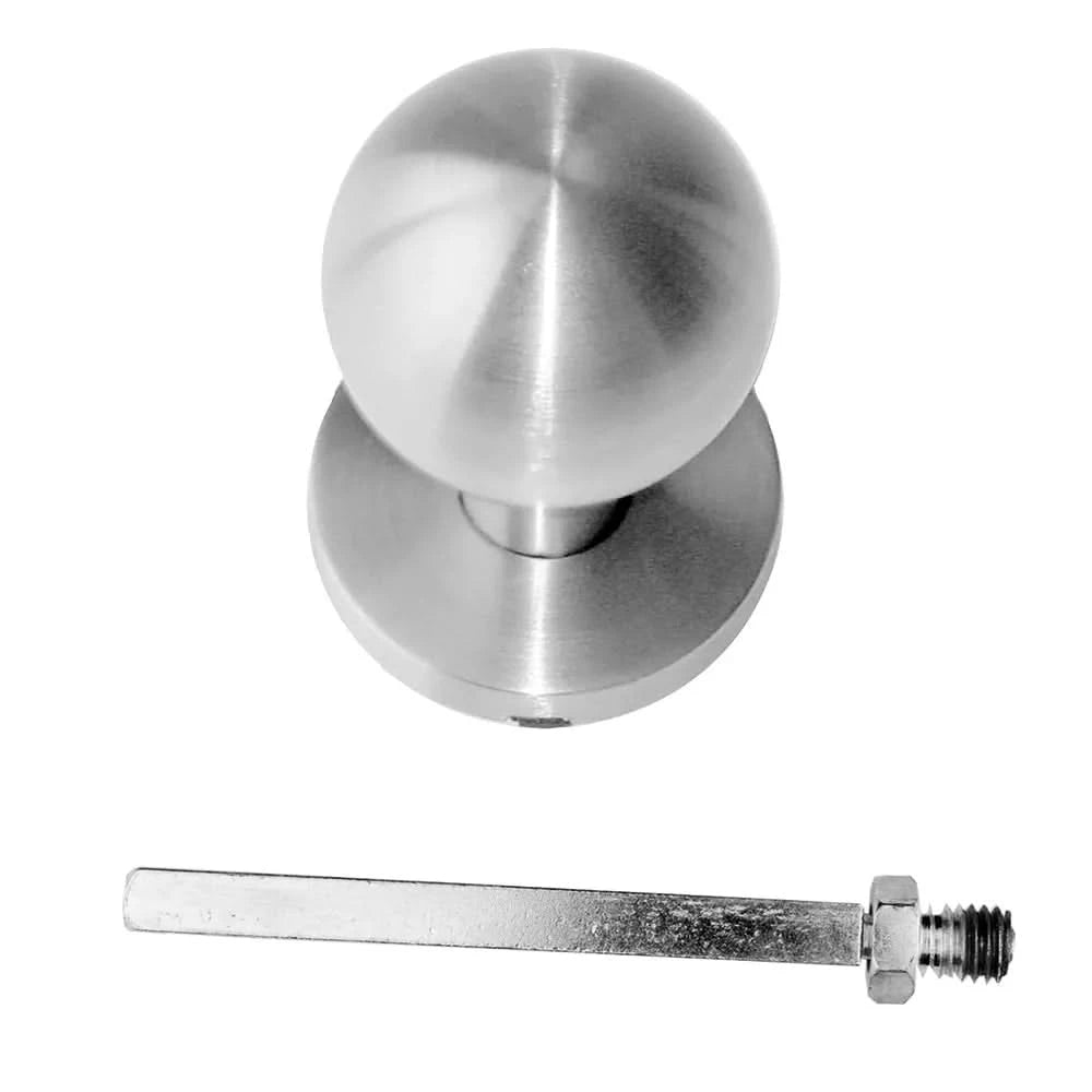 HDD Pro Voordeurknop Top B 50 Op Rozas Inox Plus - Deurbeslag-expert