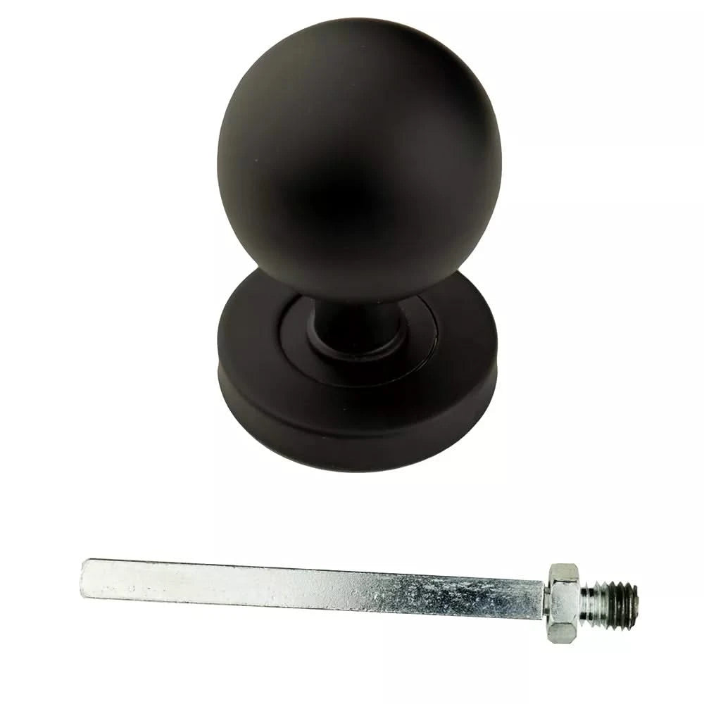 HDD Pro Voordeurknop Top B 50 Op Rozas Zwart - Deurbeslag-expert