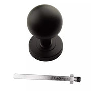 HDD Pro Voordeurknop Top B 50 Op Rozas Zwart Structuur UV - Deurbeslag-expert