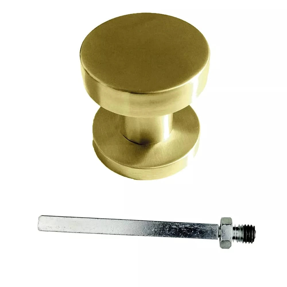 HDD Pro Voordeurknop Top Plat Op Rozas Messing Gepolijst - Deurbeslag-expert