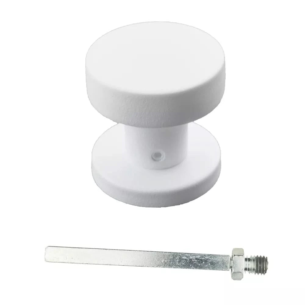 HDD Pro Voordeurknop Top Plat Op Rozas Wit Structuur - Deurbeslag-expert