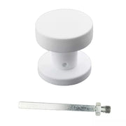 HDD Pro Voordeurknop Top Plat Op Rozas Wit Structuur - Deurbeslag-expert