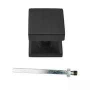 HDD Pro Voordeurknop Top Carre Op Rozas Zwart - Deurbeslag-expert