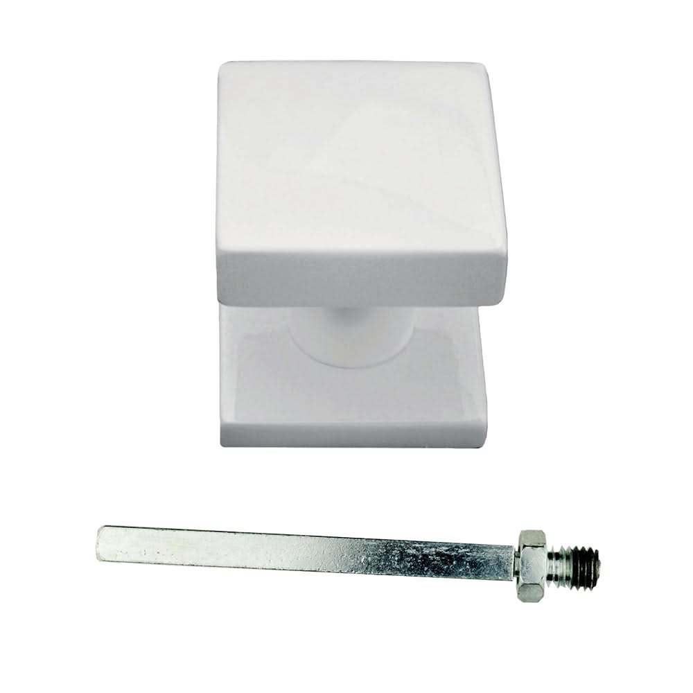 HDD Pro Voordeurknop Top Carre Op Rozas Wit Structuur - Deurbeslag-expert