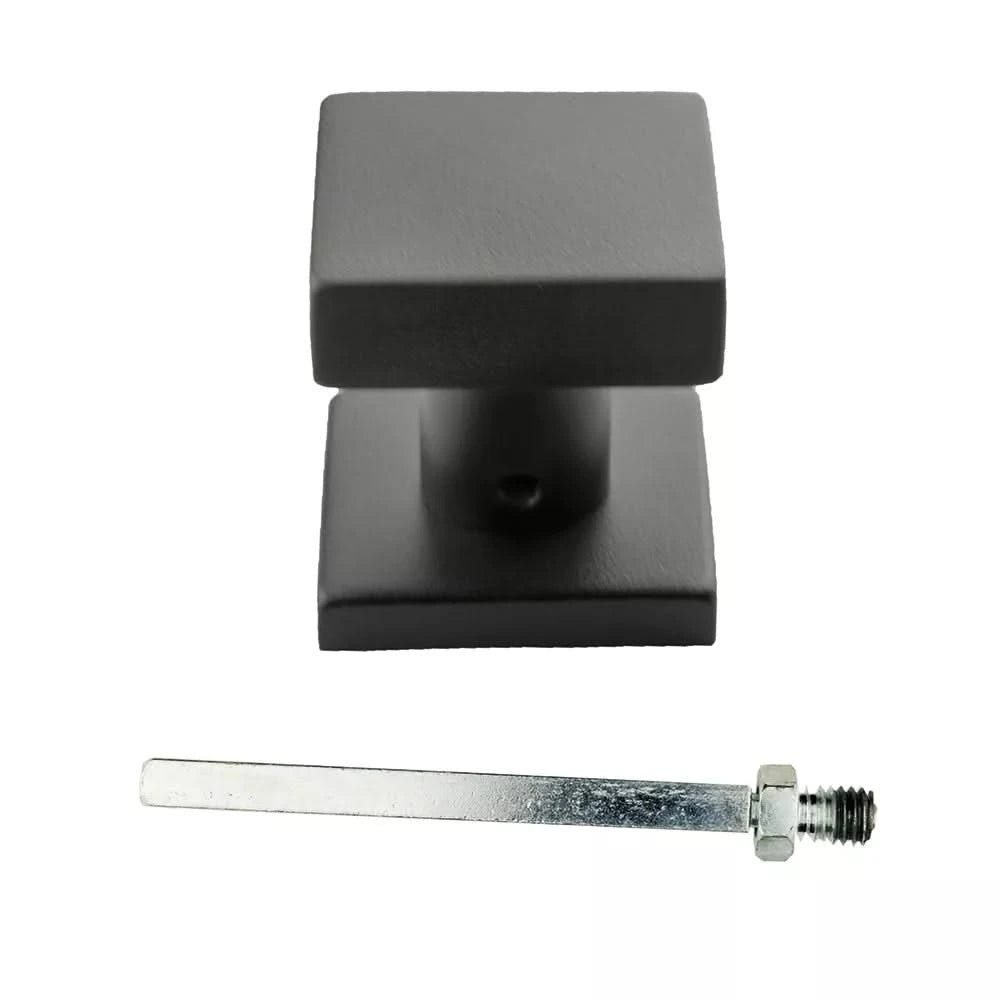 HDD Pro Voordeurknop Top Carre Op Rozas Zwart Structuur UV - Deurbeslag-expert