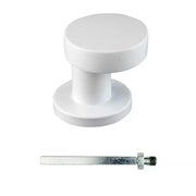 HDD Pro Voordeurknop Top Plat Schuin Op Rozas Wit Structuur - Deurbeslag-expert