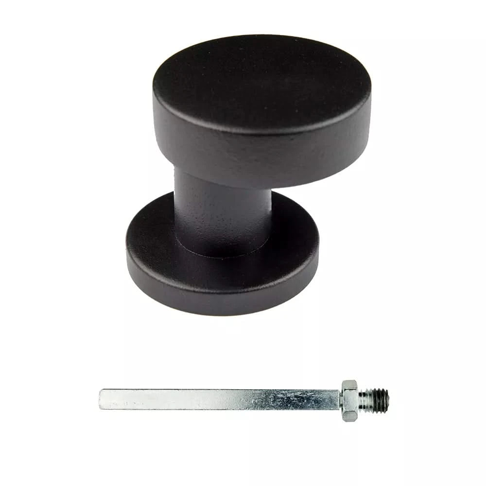 HDD Pro Voordeurknop Top Plat Schuin Op Rozas Zwart Structuur Uv - Deurbeslag-expert