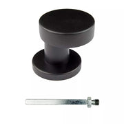 HDD Pro Voordeurknop Top Plat Schuin Op Rozas Zwart Structuur Uv - Deurbeslag-expert