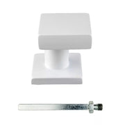 HDD Pro Voordeurknop Top Carre Schuin Op Rozas Wit Structuur - Deurbeslag-expert