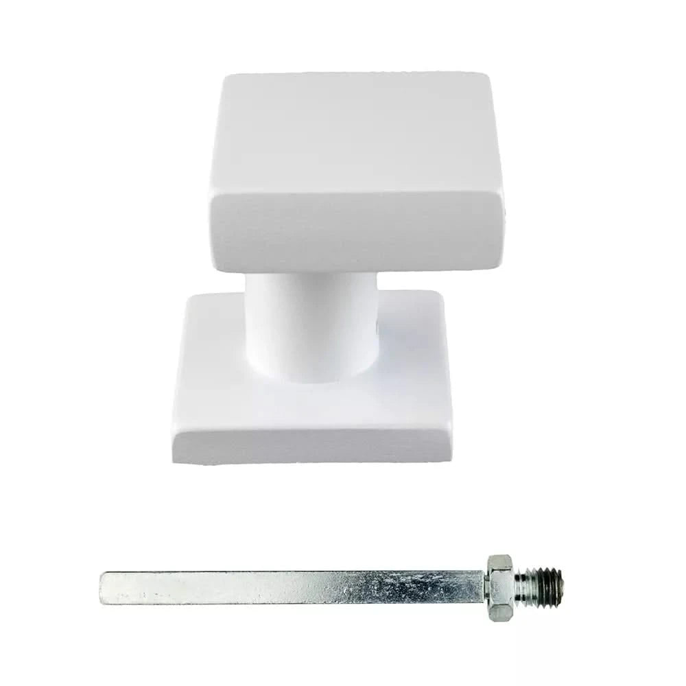 HDD Pro Voordeurknop Top Carre Schuin Op Rozas Wit Structuur - Deurbeslag-expert