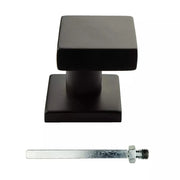 HDD Pro Voordeurknop Top Carre Schuin Op Rozas Zwart Structuur UV - Deurbeslag-expert