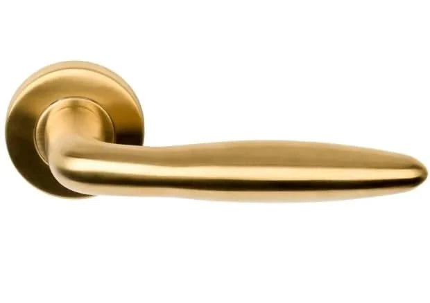 Deurkruk Tymena | ronde rozet | PVD Mat Goud