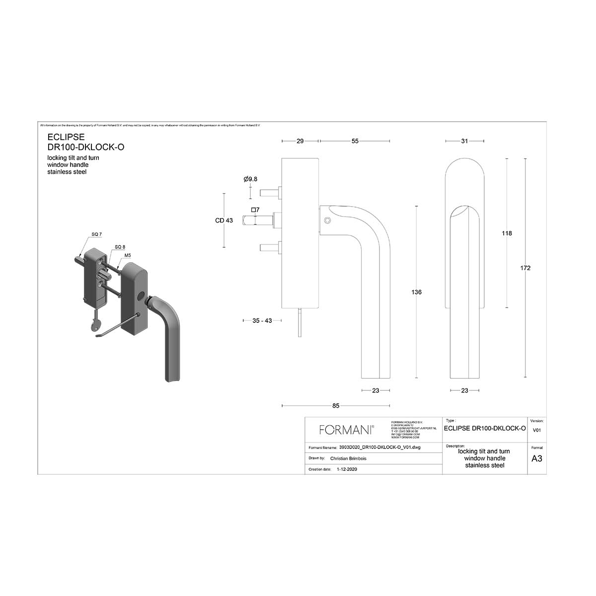 3903D020 DR100 DKLOCK O V01