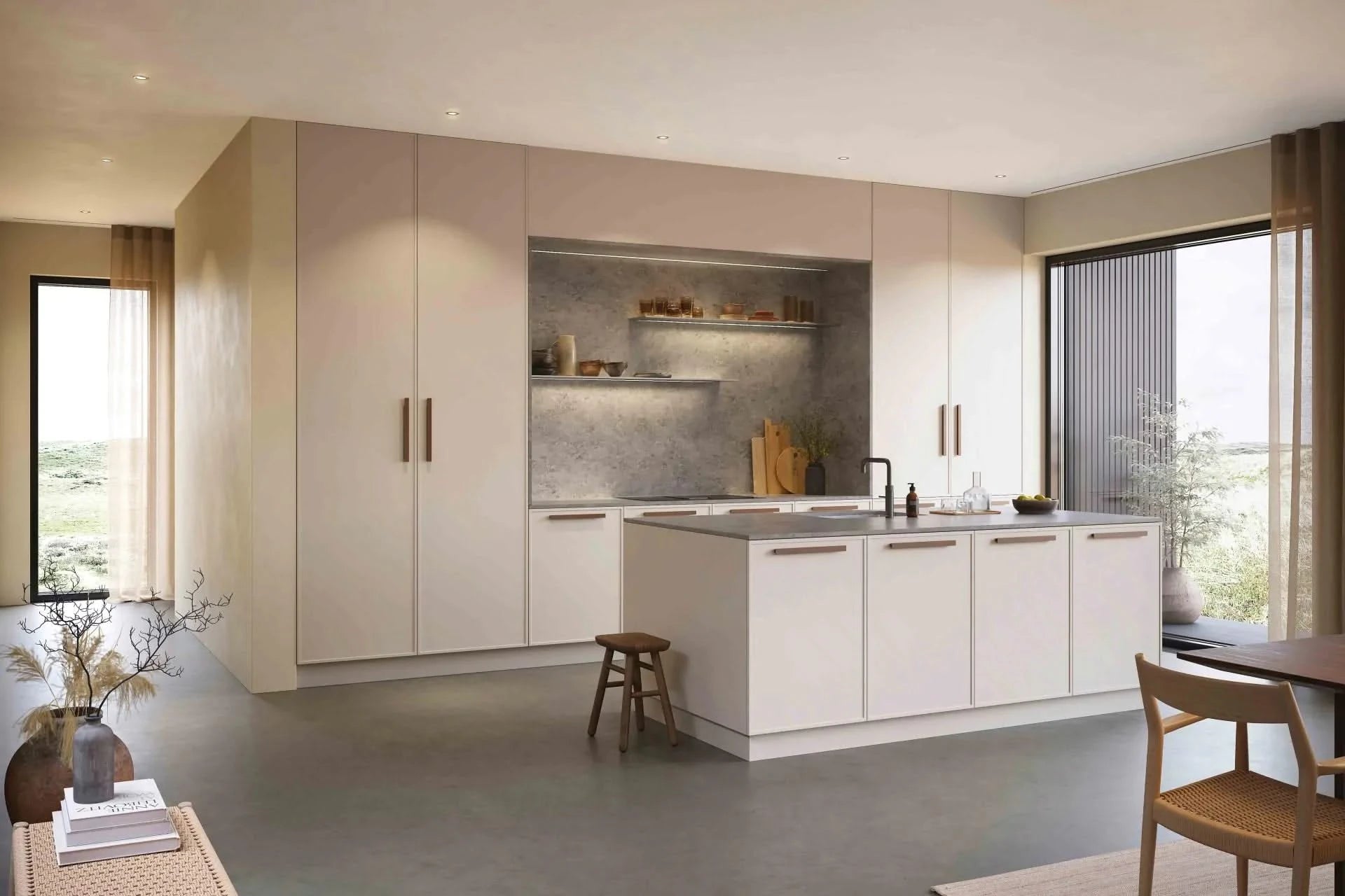 Staalimex Houten Handgreep 350mm Husby Walnoot - Deurbeslag-expert