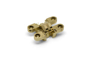 Dulimex DX SOSS onzichtbaar scharnier 101 PB vermessingd 9,5x42 mm, vooraanzicht