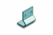 Dulimex sluitplaat verticale Pullmanschoot DX PO 512/513 gegalvaniseerd, vooraanzicht