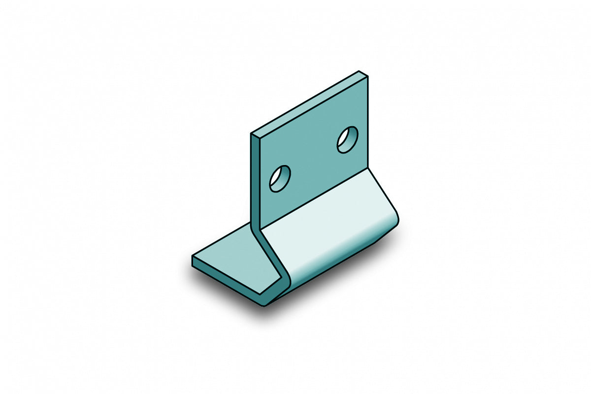 Dulimex sluitplaat verticale Pullmanschoot DX PO 512/513 gegalvaniseerd, vooraanzicht