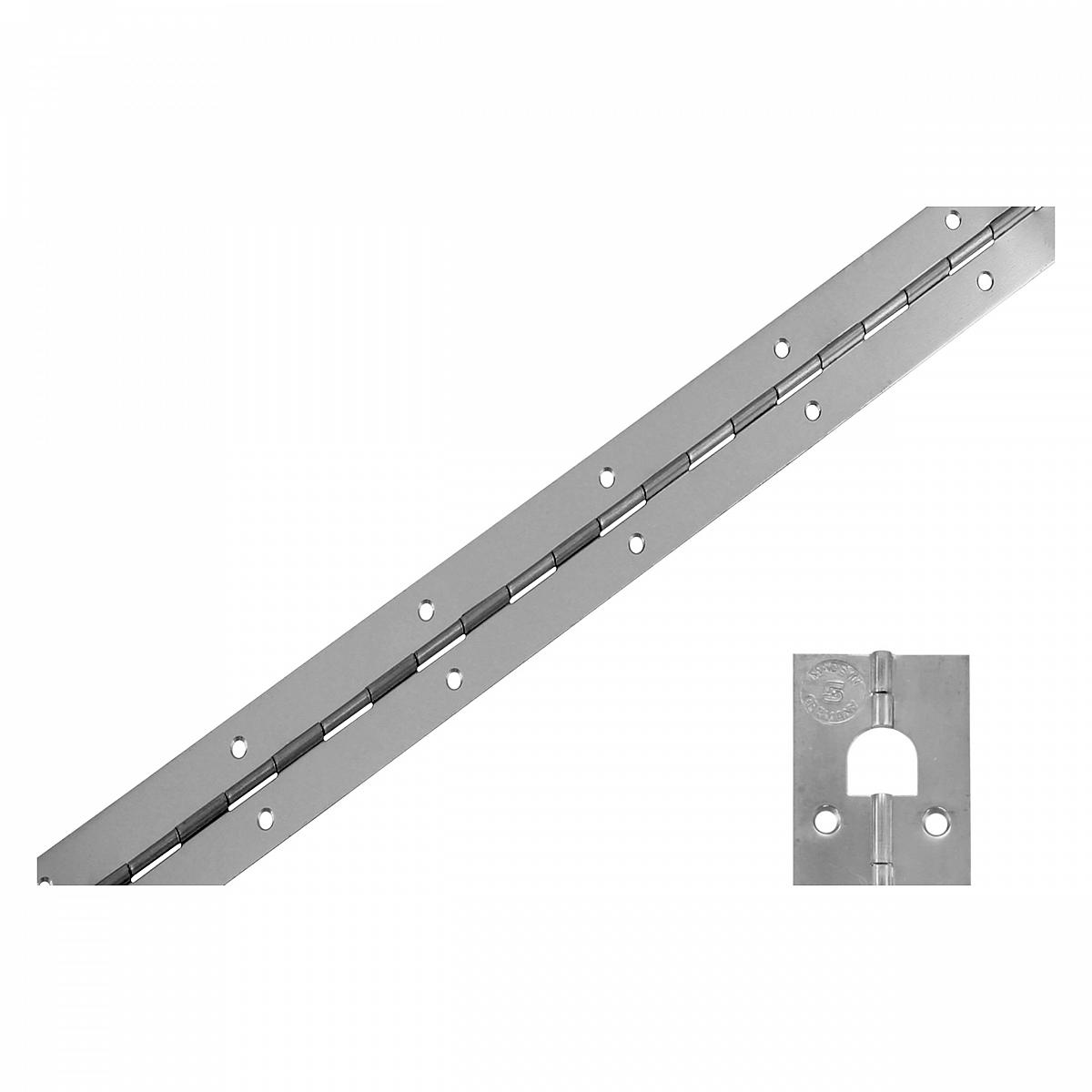 Starx pianoscharnier met ophangoog RVS 32 x 600 mm
