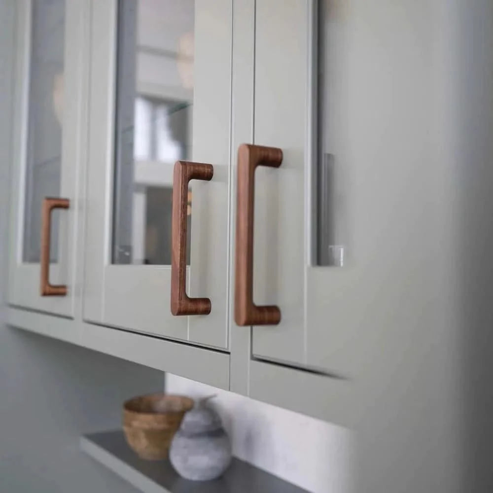 Staalimex Houten Handgreep 144mm - Silkeborg - Walnoot - Deurbeslag-expert