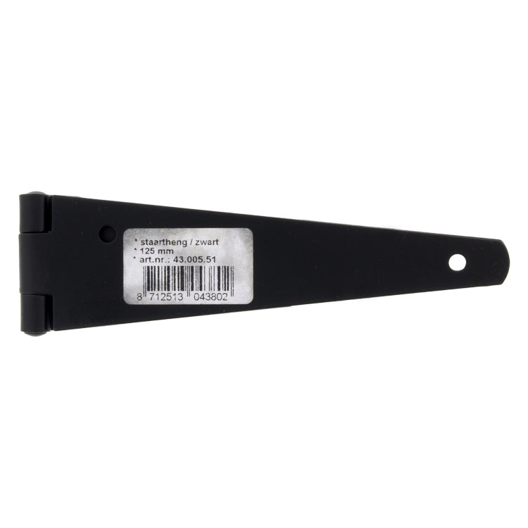 Starx Staartheng vlak zwart gelakt 125 mm - afbeelding 2