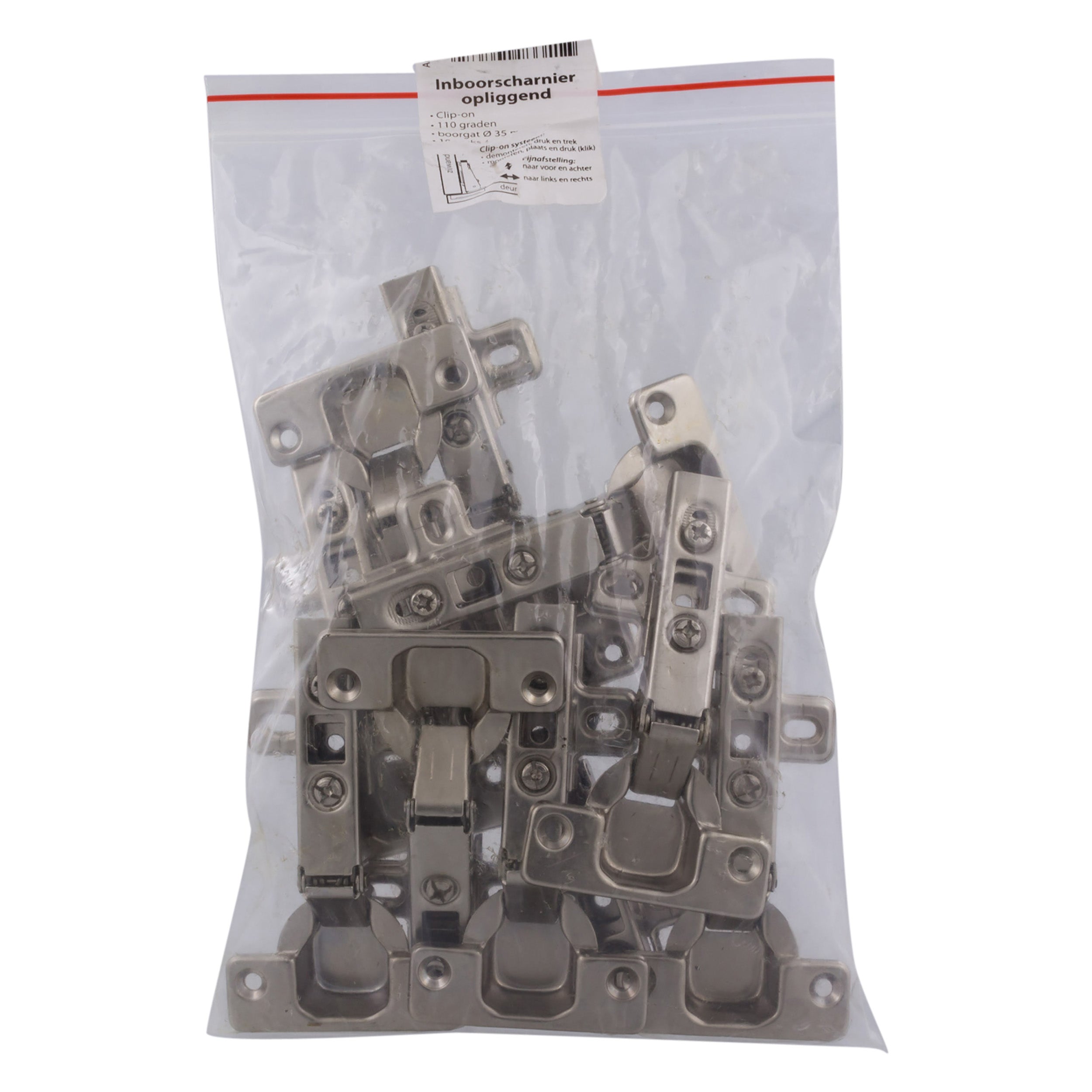 Starx Potscharnier Clip-on Opdek 110° nikkel 35 mm per 10 - afbeelding 2