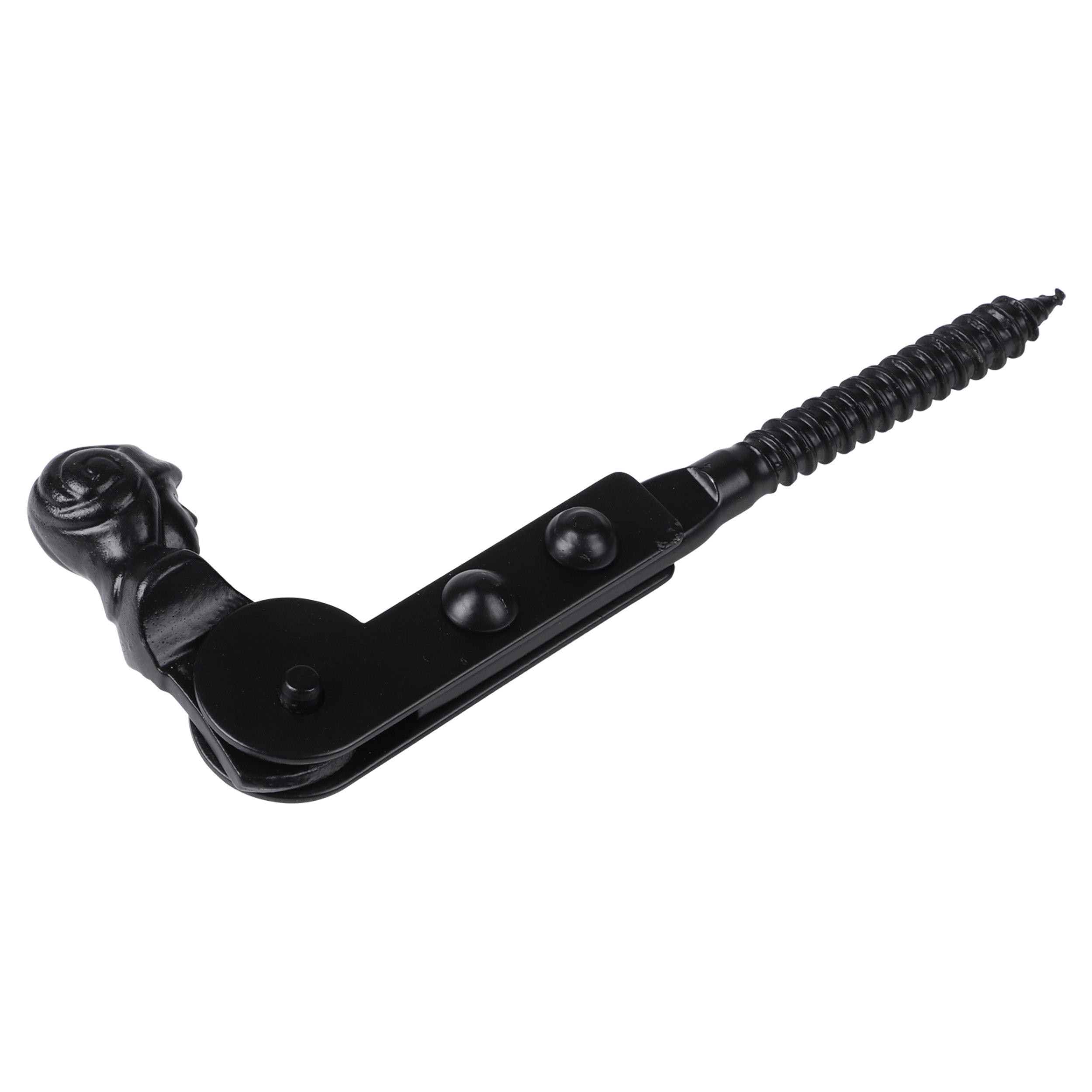 Starx Luikvastzetter 120 mm zwart vooraanzicht