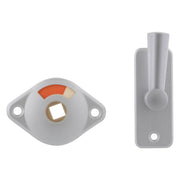 Nemef wc-grendel 2661/4 aluminium, productfoto vooraanzicht