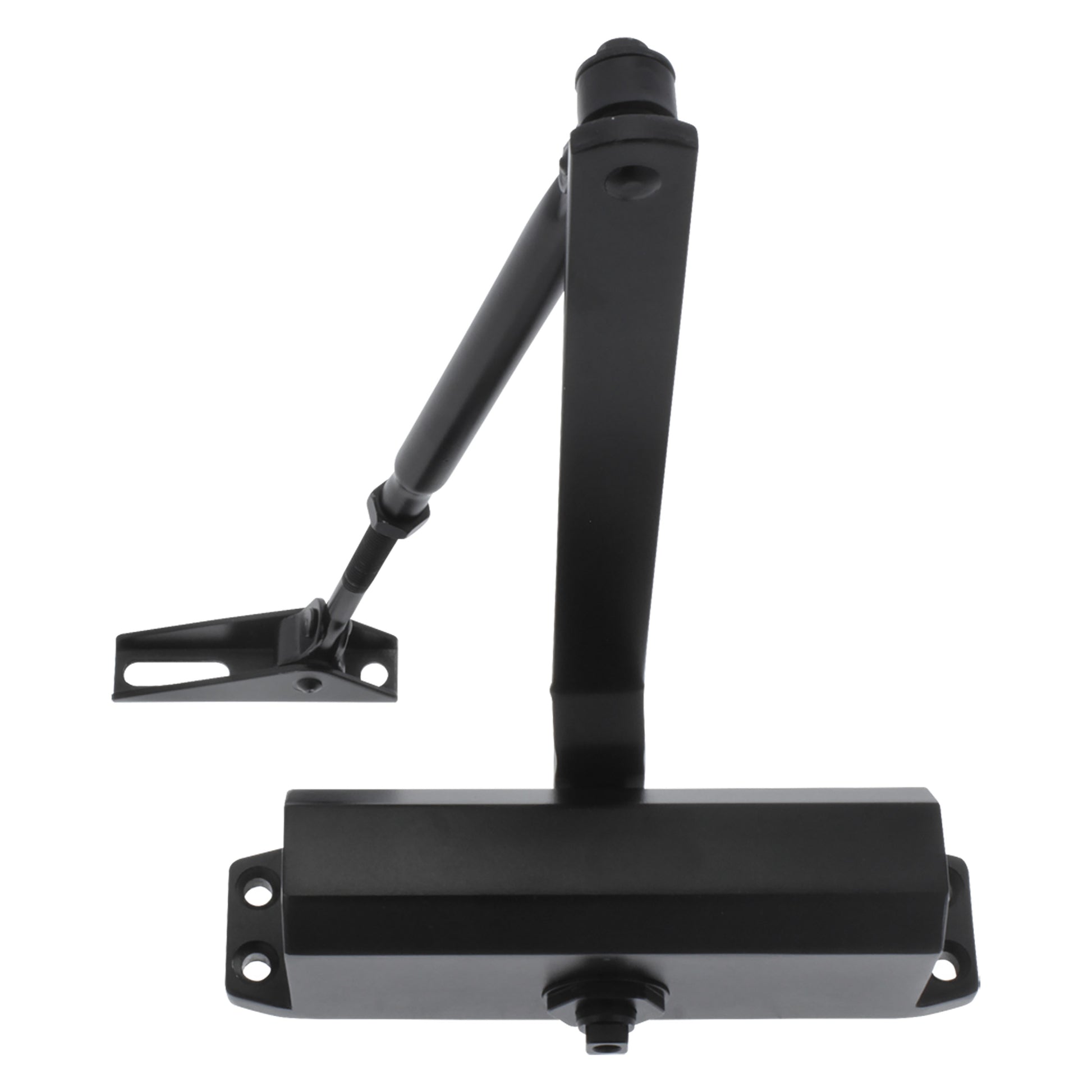 Starx Deurdranger 40-65 kg aluminium mat zwart vooraanzicht