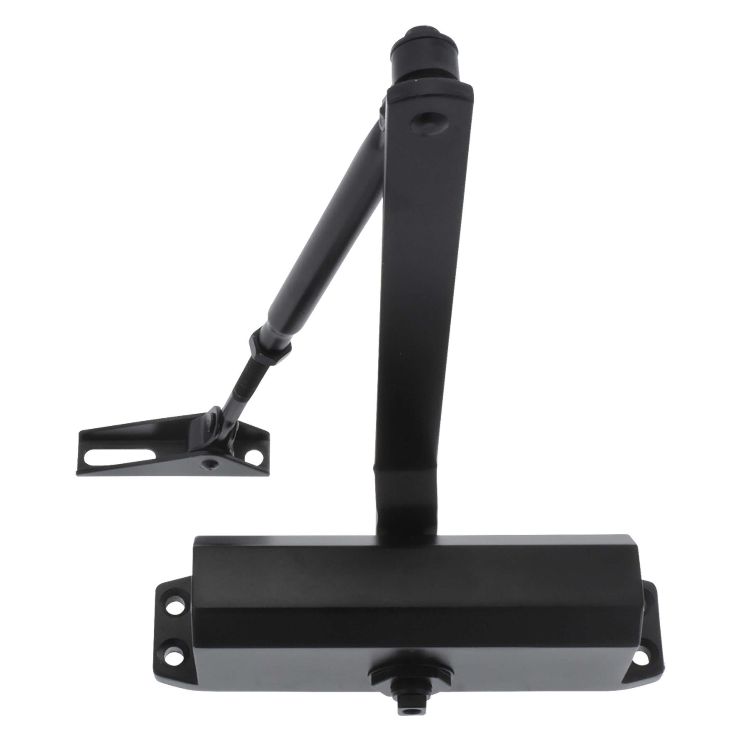 Starx Deurdranger 40-65 kg aluminium mat zwart vooraanzicht