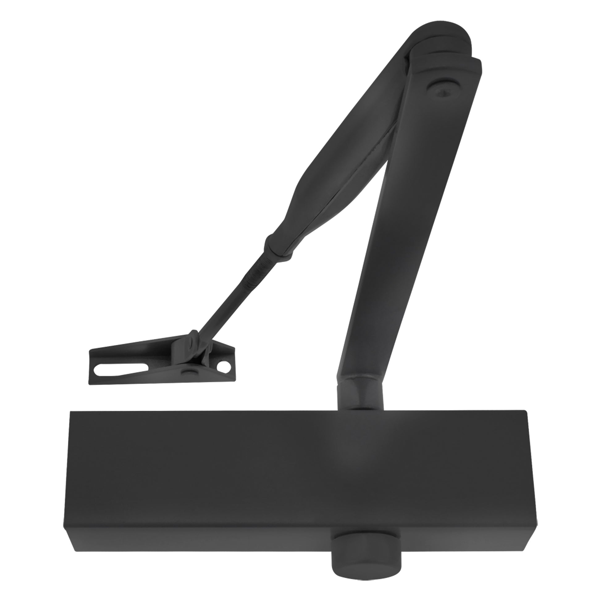 Starx Deurdranger 60-85 kg aluminium mat zwart vooraanzicht