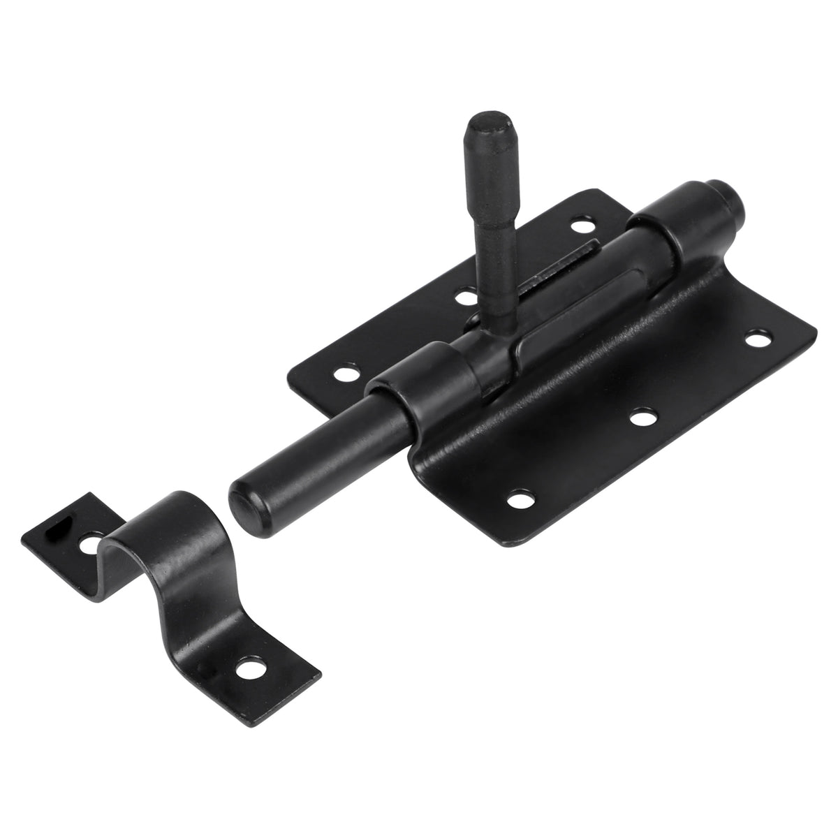 Starx plaatgrendel - met sluitplaat - 80 x 55 mm - zwart