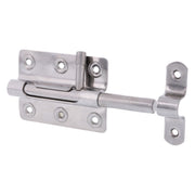 Starx Grendel 80 mm met sluitplaat RVS vooraanzicht