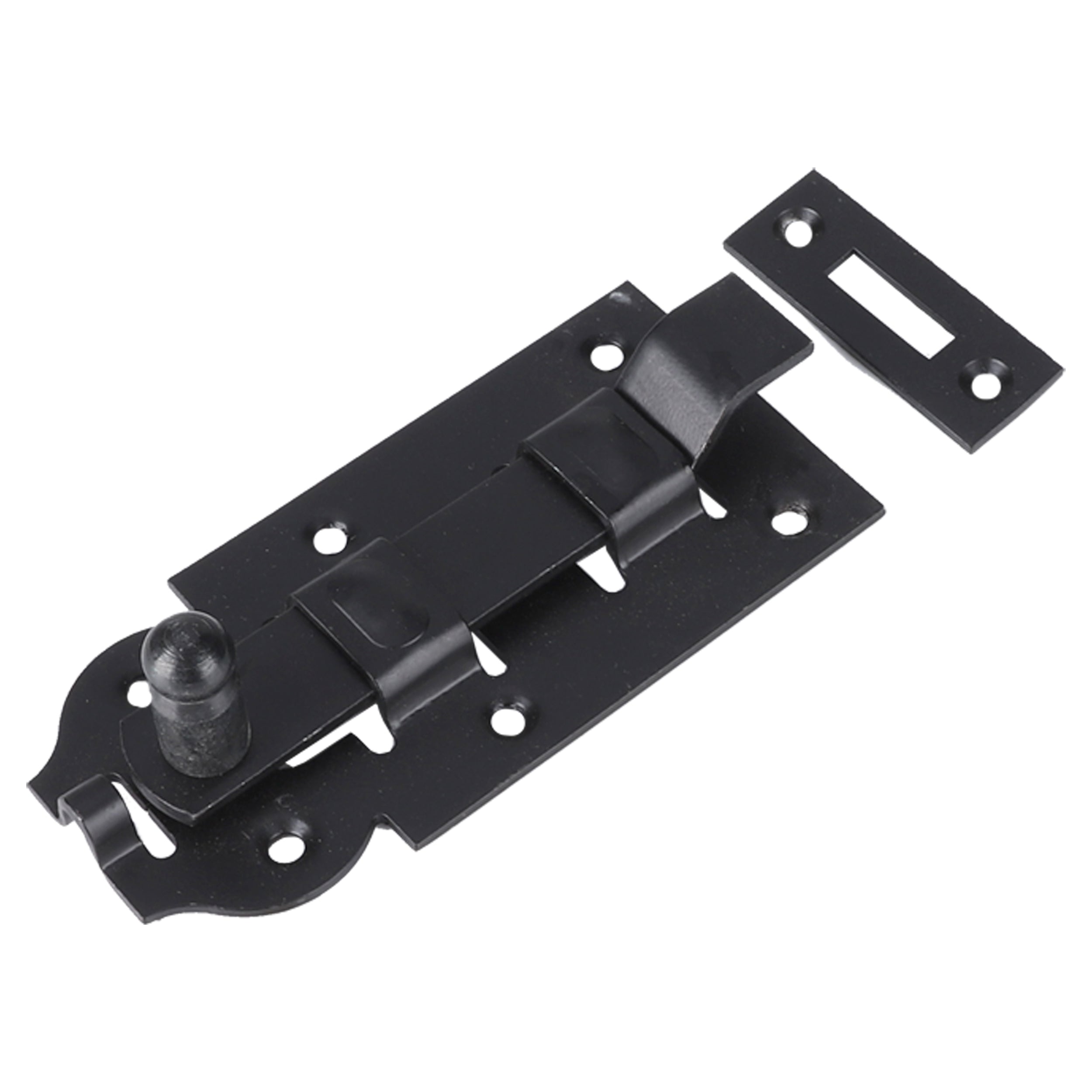 Starx rolschuif met bocht 120 mm zwart vooraanzicht