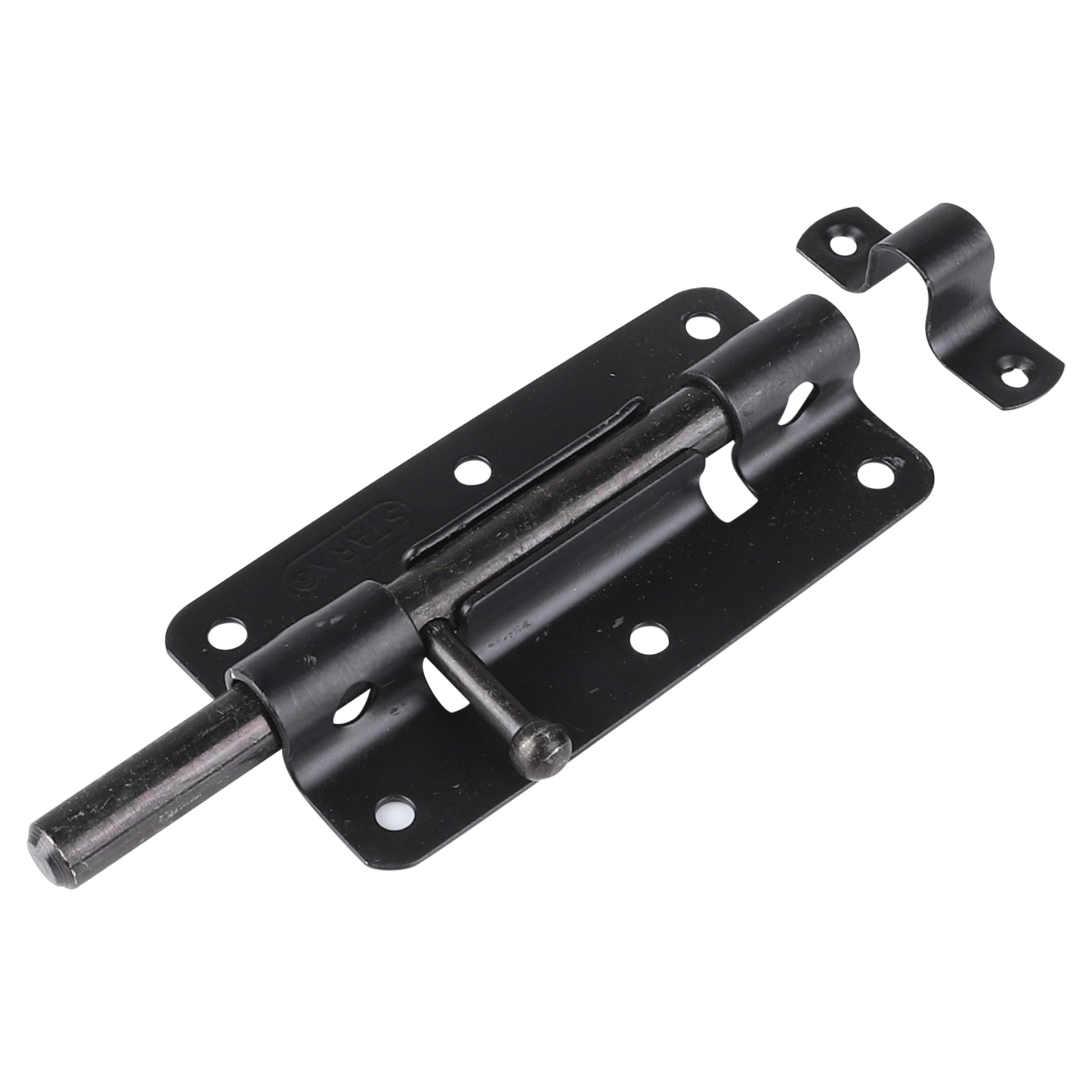 Starx Deurgrendel 100 mm zwart vooraanzicht