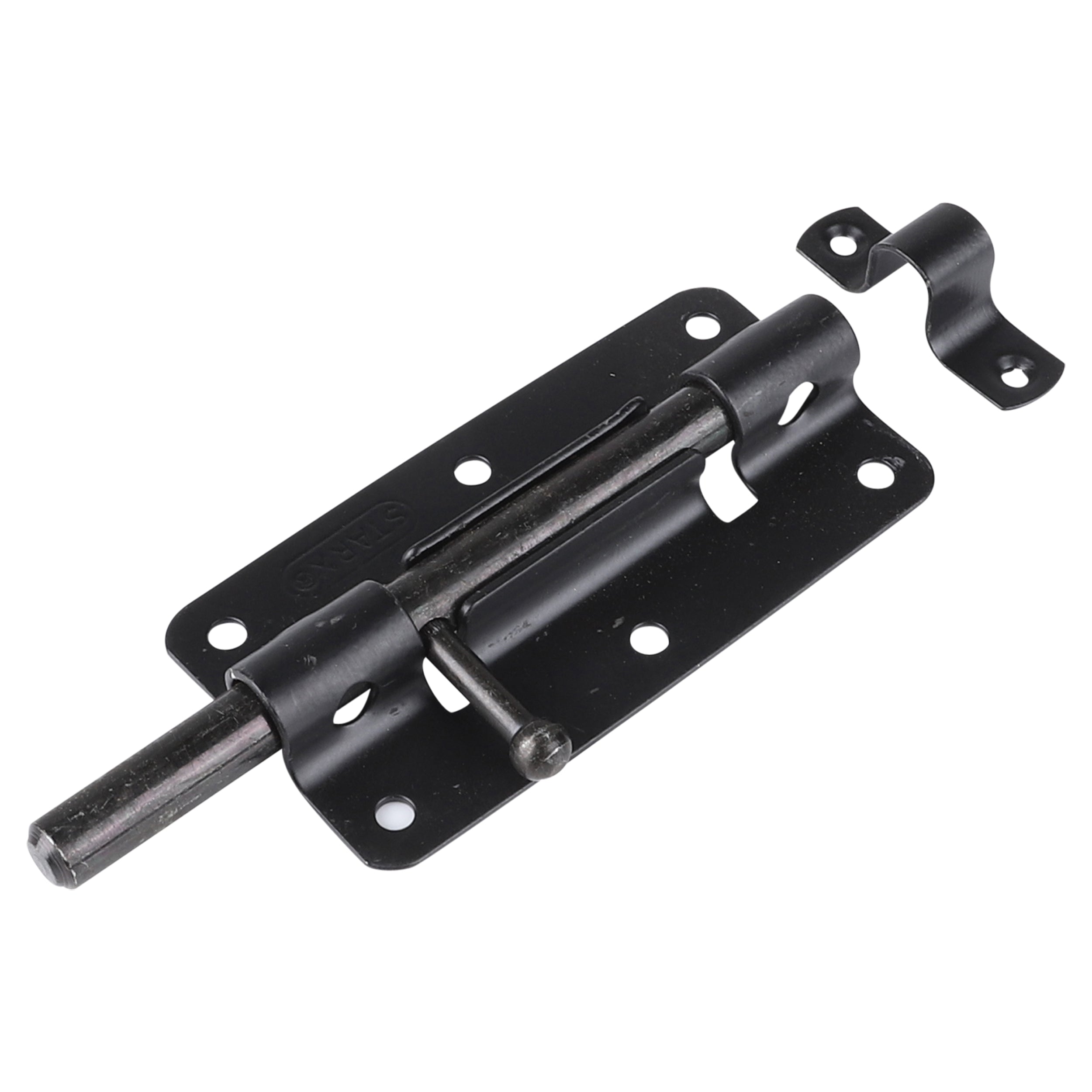 Starx Deurgrendel 100 mm zwart vooraanzicht