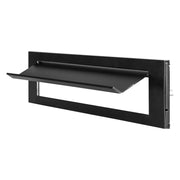 Starx briefplaat - met tuimelklep - aluminium - zwart