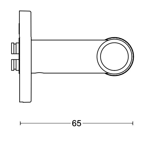 Deurkruk Formani | BASICS | LB5-22 | ronde rozet | RVS Geborsteld - Deurbeslag-expert