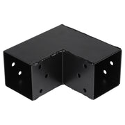 Starx Paalverbinder type L 7x7 cm zwart vooraanzicht