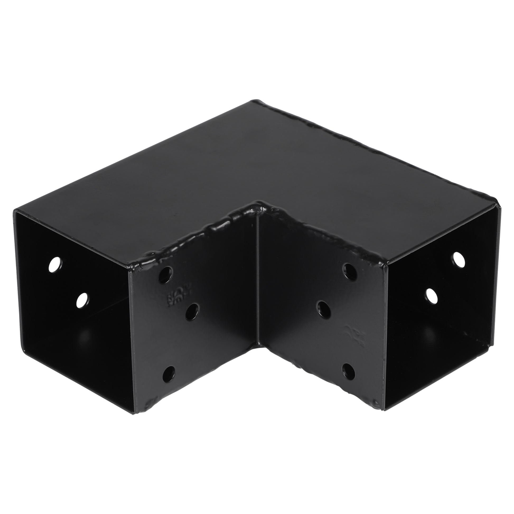 Starx Paalverbinder type L 7x7 cm zwart vooraanzicht