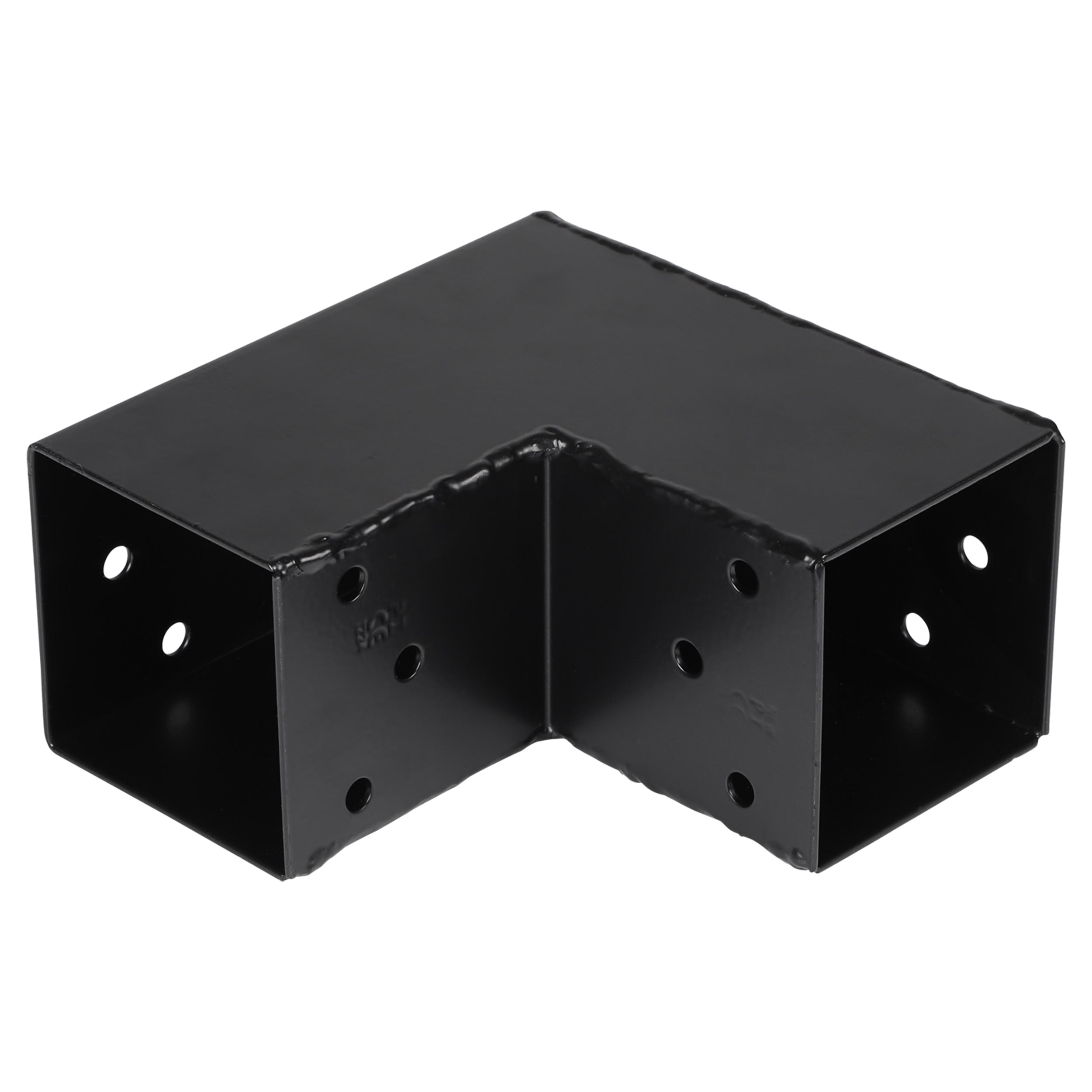 Starx Paalverbinder type L 7x7 cm zwart vooraanzicht