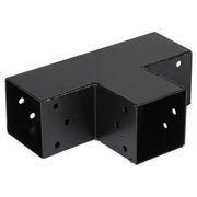 Starx paalverbinder type T 7x7 cm zwart vooraanzicht