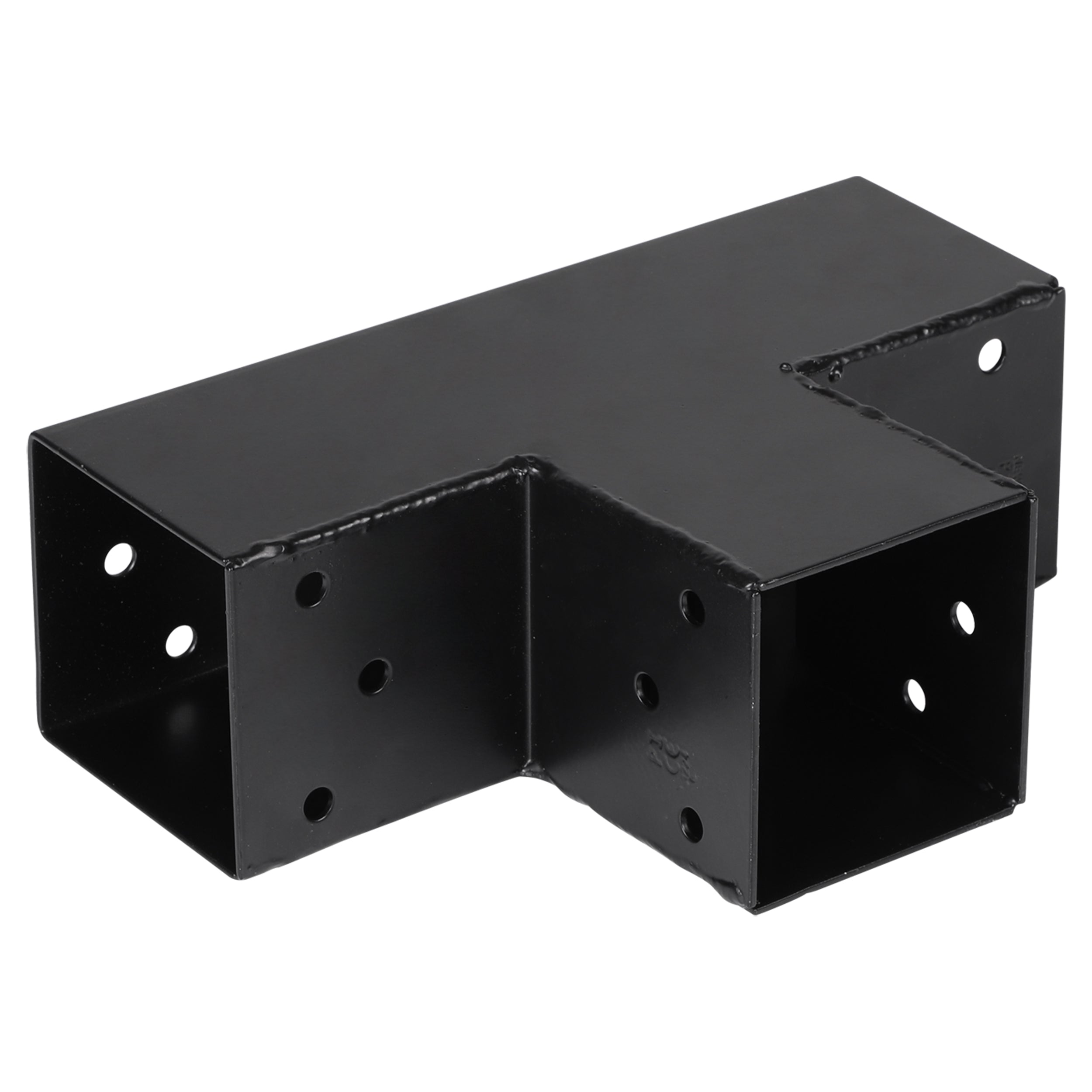Starx paalverbinder type T 7x7 cm zwart vooraanzicht